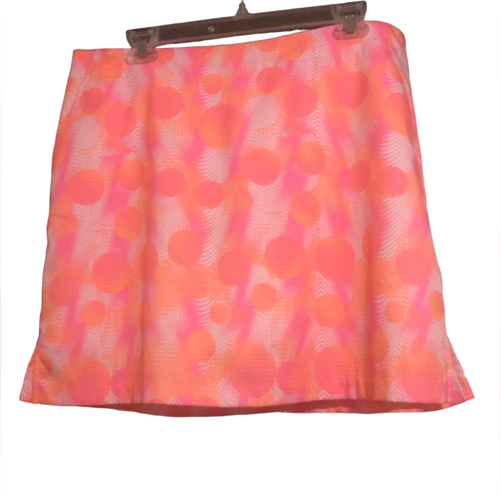 Lady Hagen Golf Skort Size 12 Pink/Coral Like New! Front & Back Pockets Zip back